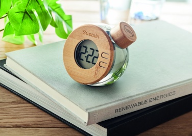Logotrade promotional item picture of: Water powered bamboo LCD clock