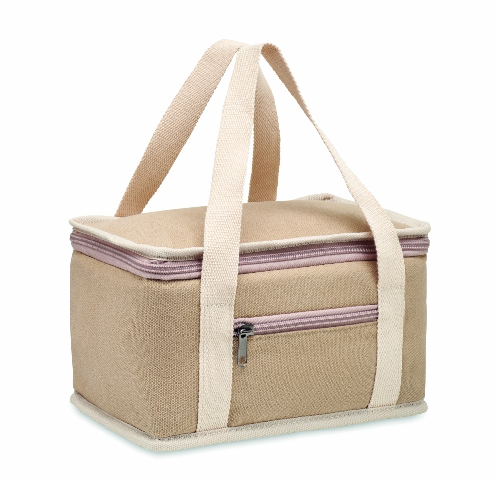 Logo trade corporate gift photo of: 6 can cool bag canvas 320gr/m²