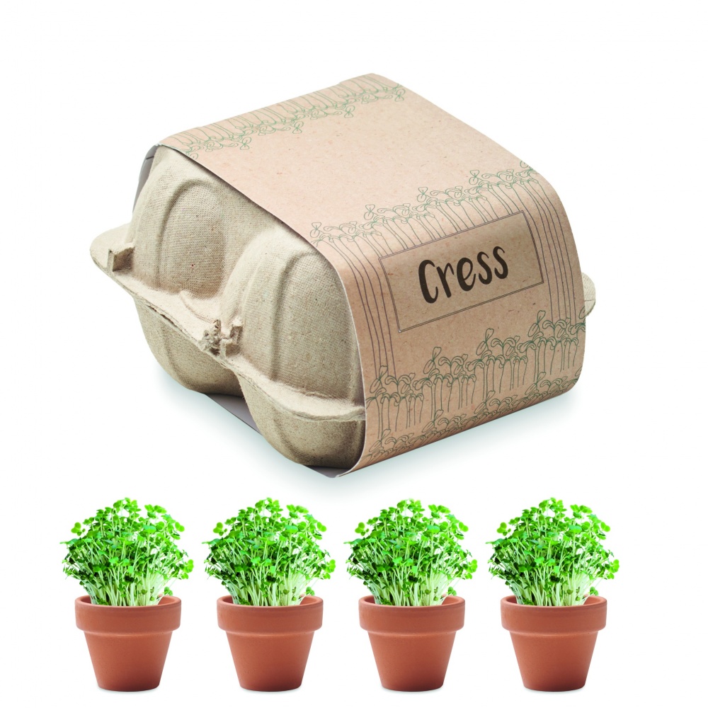 Logo trade promotional merchandise photo of: Egg carton growing kit