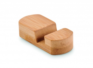 Logo trade promotional gifts picture of: Mini bamboo phone stand