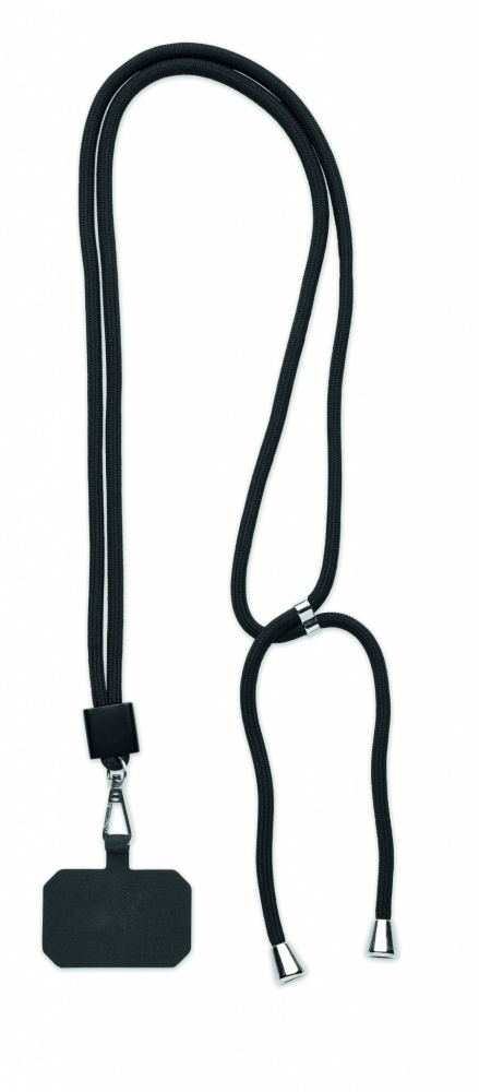 Logo trade promotional gift photo of: RPET Phone holder lanyard