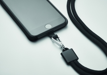 Logotrade corporate gift image of: RPET Phone holder lanyard