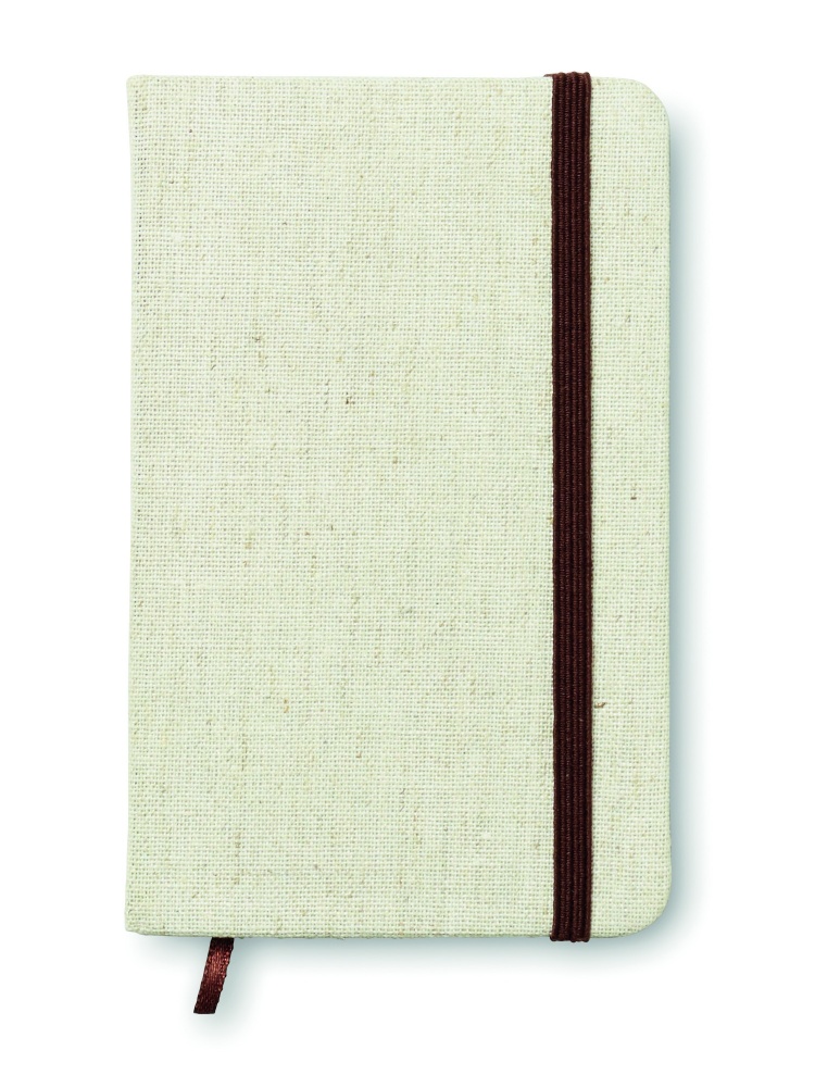 Logo trade promotional merchandise picture of: A6 canvas notebook lined