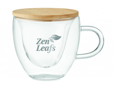 Logo trade promotional items image of: Double wall borosilicate glass