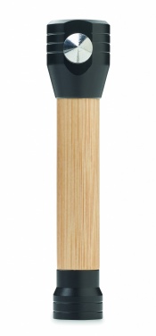 Logotrade corporate gift image of: 3-in-1 bamboo flashlight with an emergency hammer and seatbelt cutter