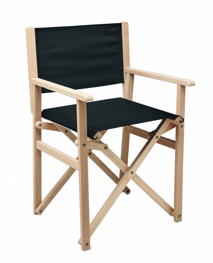 Logo trade promotional items picture of: Foldable wooden beach chair