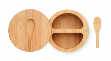 Logo trade promotional gifts image of: Salt and pepper bamboo box