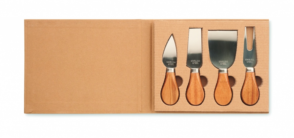 Logotrade promotional gift image of: Set of 4 cheese knives
