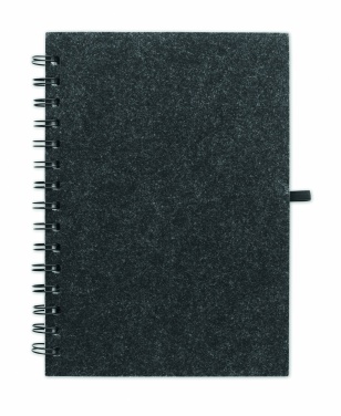 Logo trade promotional gifts picture of: A5 RPET felt cover notebook