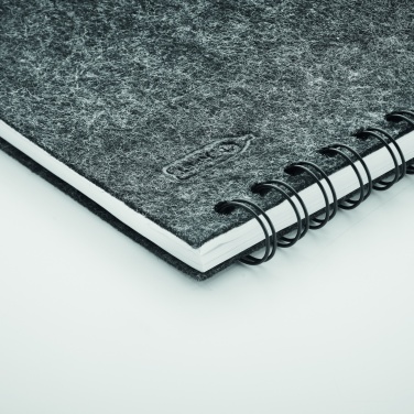 Logotrade promotional giveaway image of: A5 RPET felt cover notebook