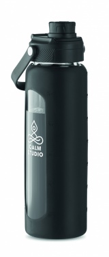 Logo trade promotional giveaway photo of: Glass bottle with sleeve 750 ml