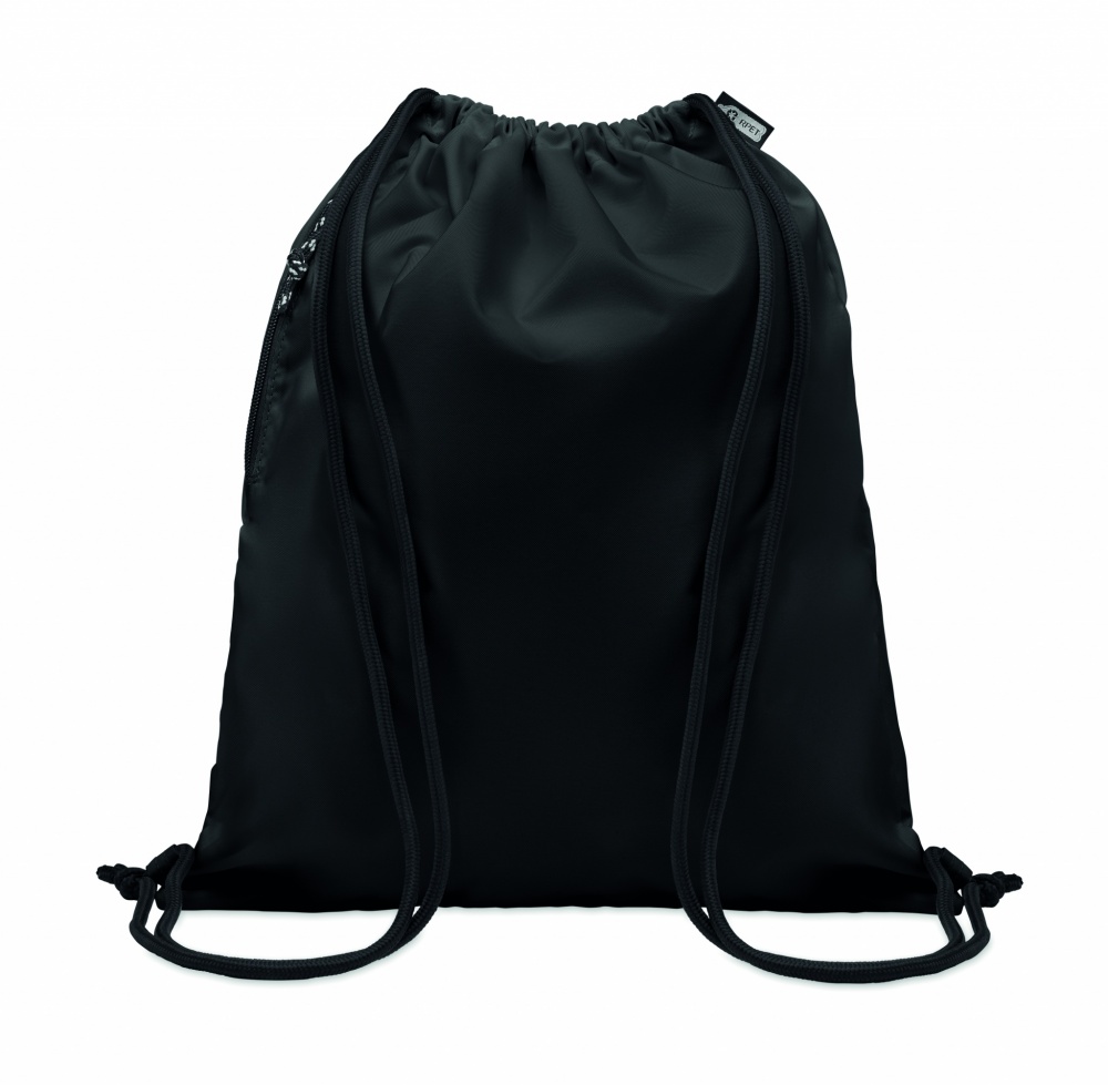 Logo trade corporate gift photo of: Large drawstring bag 300D RPET
