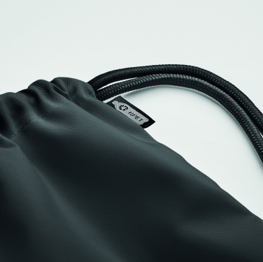 Logo trade corporate gift photo of: Large drawstring bag 300D RPET