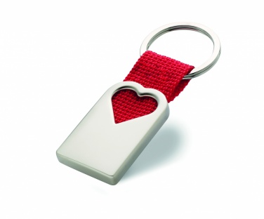 Logo trade promotional items picture of: Heart metal key ring Kemi