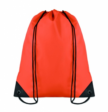 Logo trade business gifts image of: 190T Polyester drawstring bag