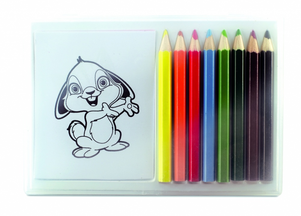 Logo trade promotional items picture of: Wooden pencil colouring set