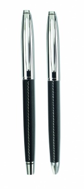 Logo trade corporate gifts image of: Ball pen and roller set