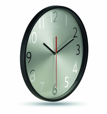 Logo trade promotional item photo of: Wall clock w silver background