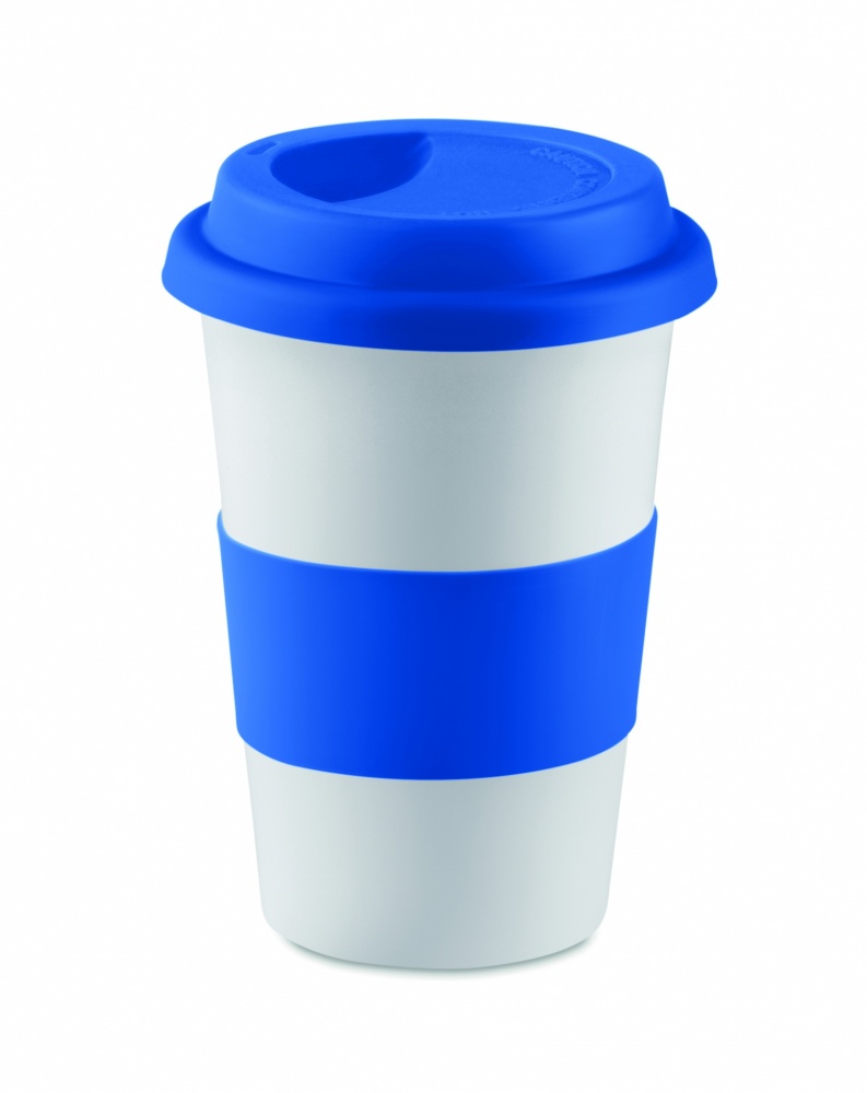 Logo trade promotional merchandise picture of: Ceramic mug w/ lid and sleeve