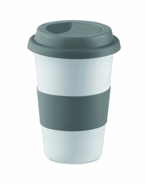 Logo trade advertising products picture of: Ceramic mug w/ lid and sleeve