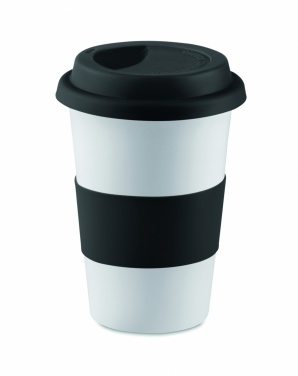 Logo trade promotional gifts picture of: Ceramic mug w/ lid and sleeve