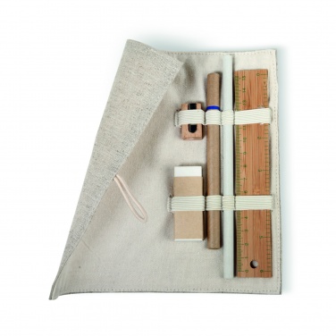 Logotrade promotional giveaway image of: Stationary set in cotton pouch