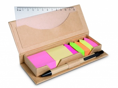 Logo trade advertising products image of: Sticky memo set recycked w/pen
