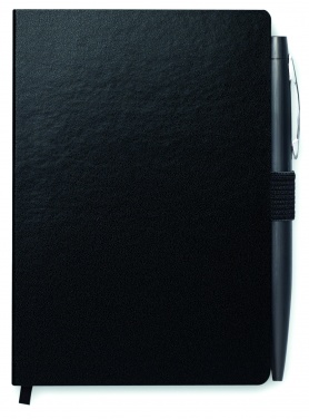 Logotrade promotional product picture of: A6 notebook with pen 72 lined