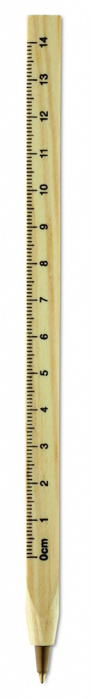 Logotrade promotional merchandise image of: Wooden ruler pen