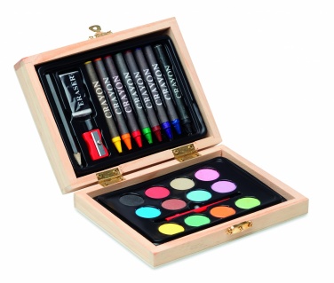 Logotrade advertising product image of: Painting set in wooden box