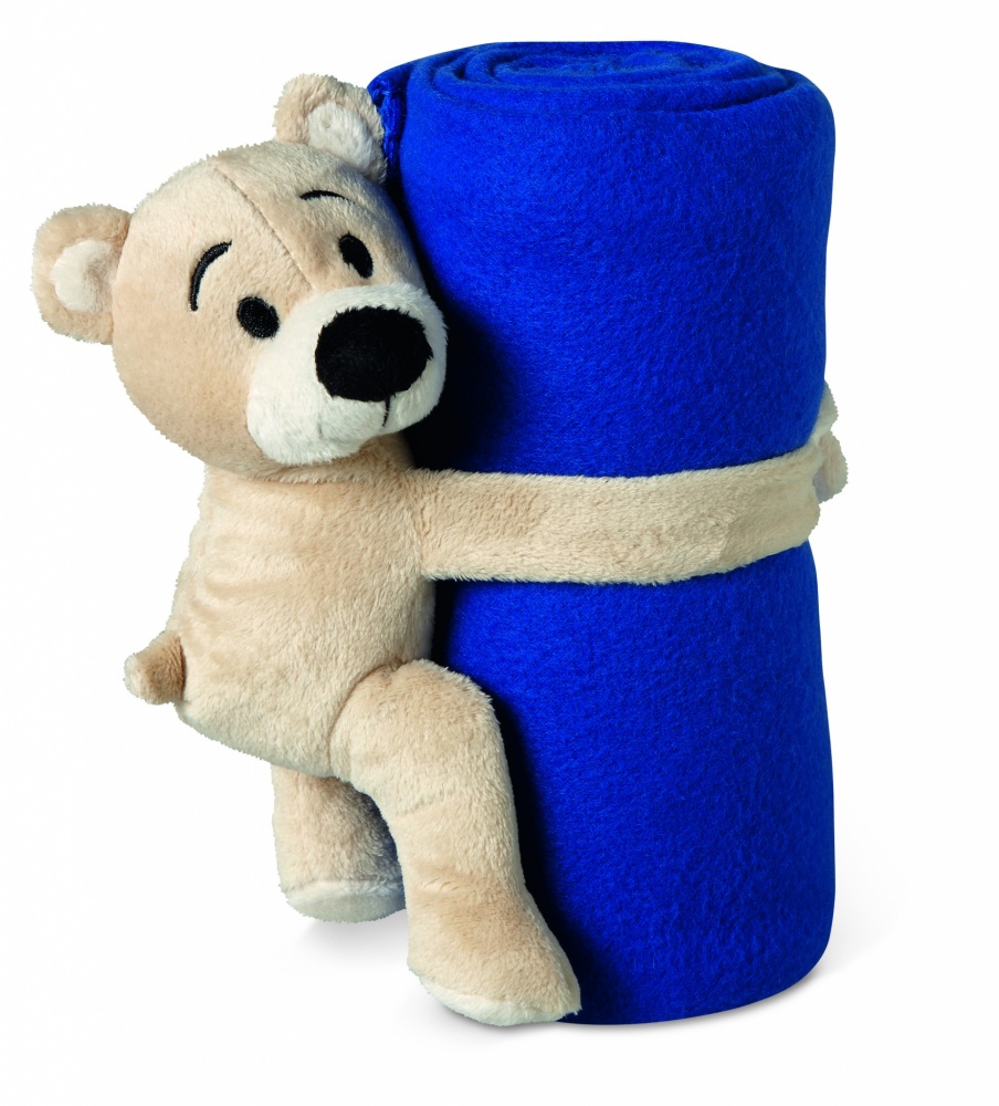 Logo trade advertising products image of: Fleece blanket with bear