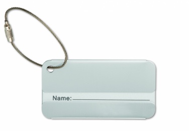 Logo trade business gift photo of: Aluminium luggage tag