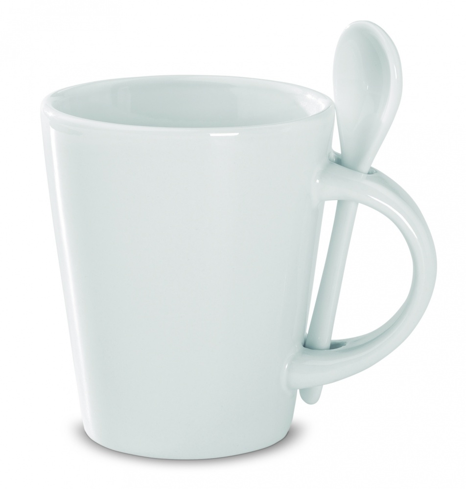 Logo trade promotional giveaways picture of: Sublimation mug with spoon