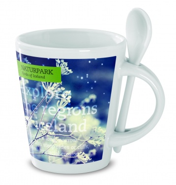 Logo trade corporate gifts picture of: Sublimation mug with spoon