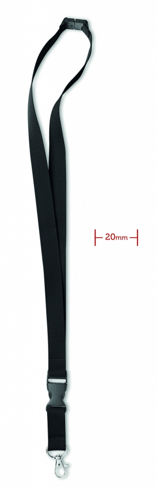 Logo trade promotional giveaways picture of: Lanyard hook and buckle 20 mm
