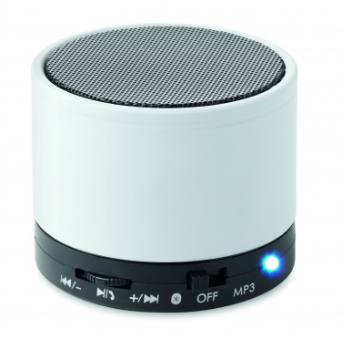 Logo trade corporate gifts image of: Round wireless speaker