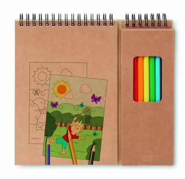 Logo trade promotional items picture of: Colouring set with notepad