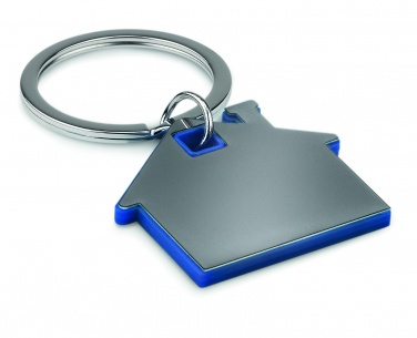 Logo trade promotional gifts picture of: House shape plastic key ring Rezekne