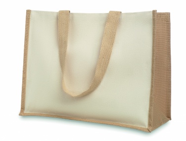 Logo trade advertising products image of: Jute and canvas shopping bag