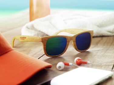 Logo trade promotional merchandise image of: Wooden look sunglasses MAARDU