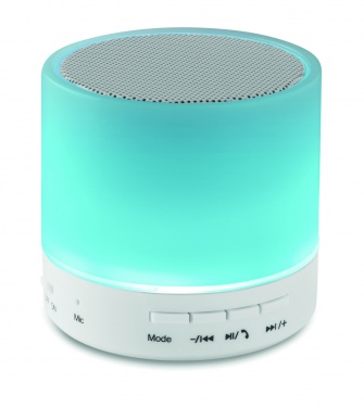 Logotrade promotional gift image of: Round wireless speaker LED