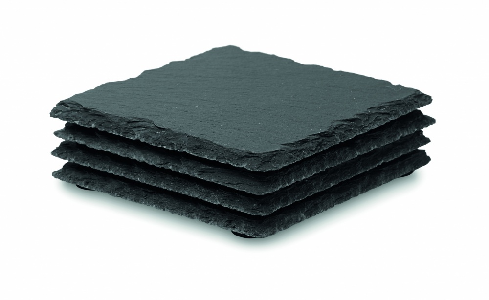 Logo trade corporate gifts picture of: Slate coasters with EVA bottom