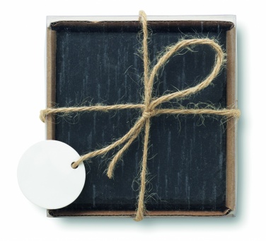 Logotrade promotional product picture of: Slate coasters with EVA bottom