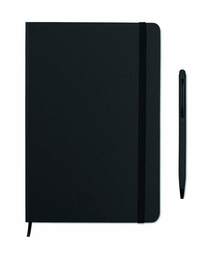 Logo trade promotional gifts image of: A5 notebook w/stylus 72 lined