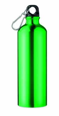Logotrade promotional giveaway picture of: Single-walled 750 ml aluminum bottle with a carabiner and customizable printing