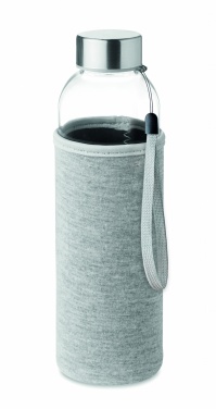 Logo trade promotional merchandise photo of: Glass bottle in pouch 500ml