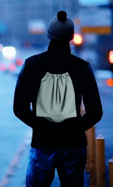Logo trade business gifts image of: High reflective drawstring bag