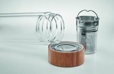 Logo trade business gift photo of: Double wall glass bottle 400ml München