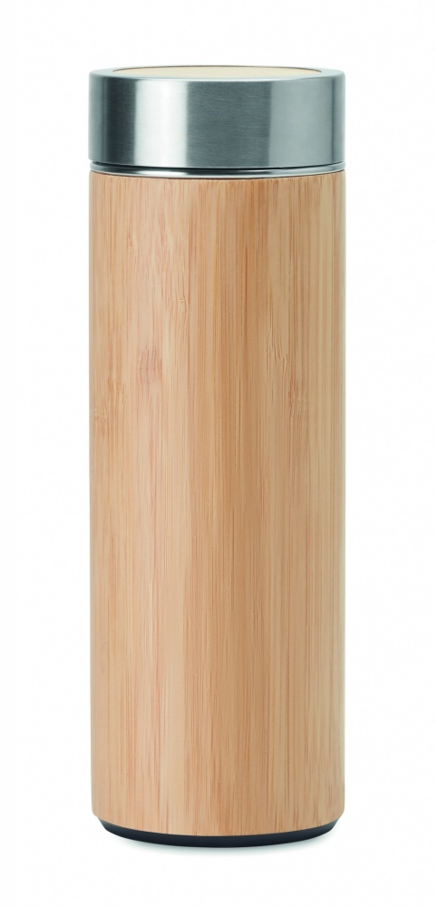 Logotrade promotional item picture of: Double wall bamboo flask 400ml