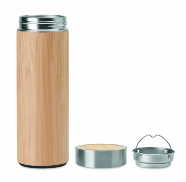 Logotrade business gifts photo of: Double wall bamboo flask 400ml